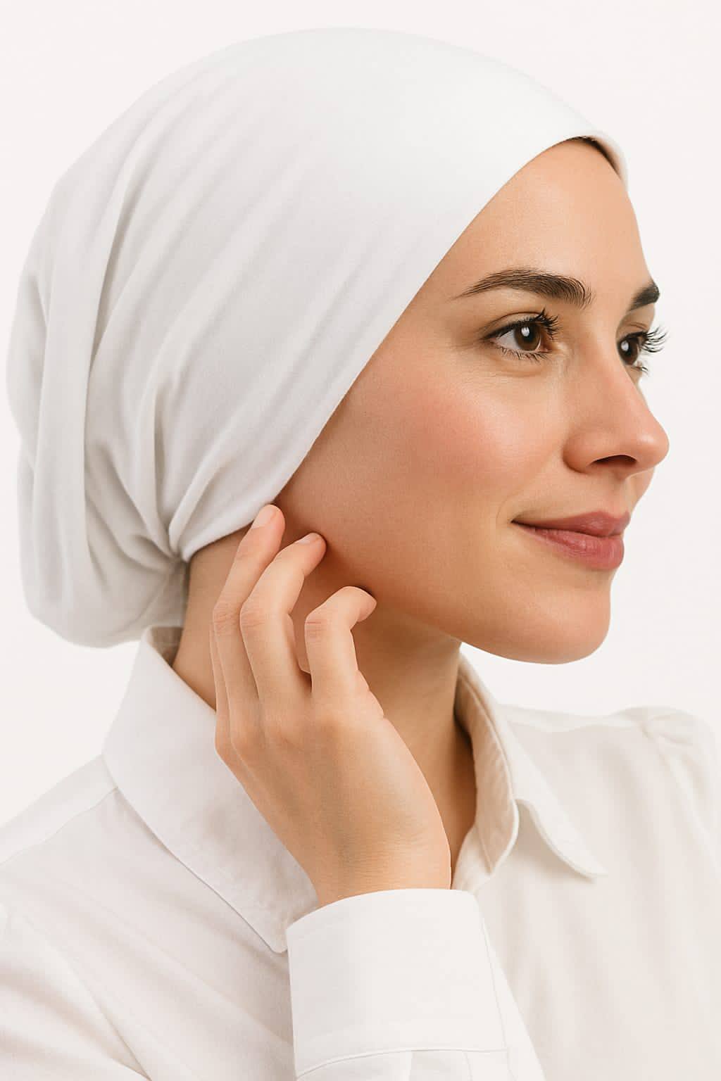 No thread - white cap